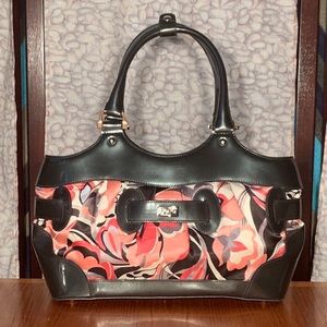 Beijo Couture patent leather and floral bag.